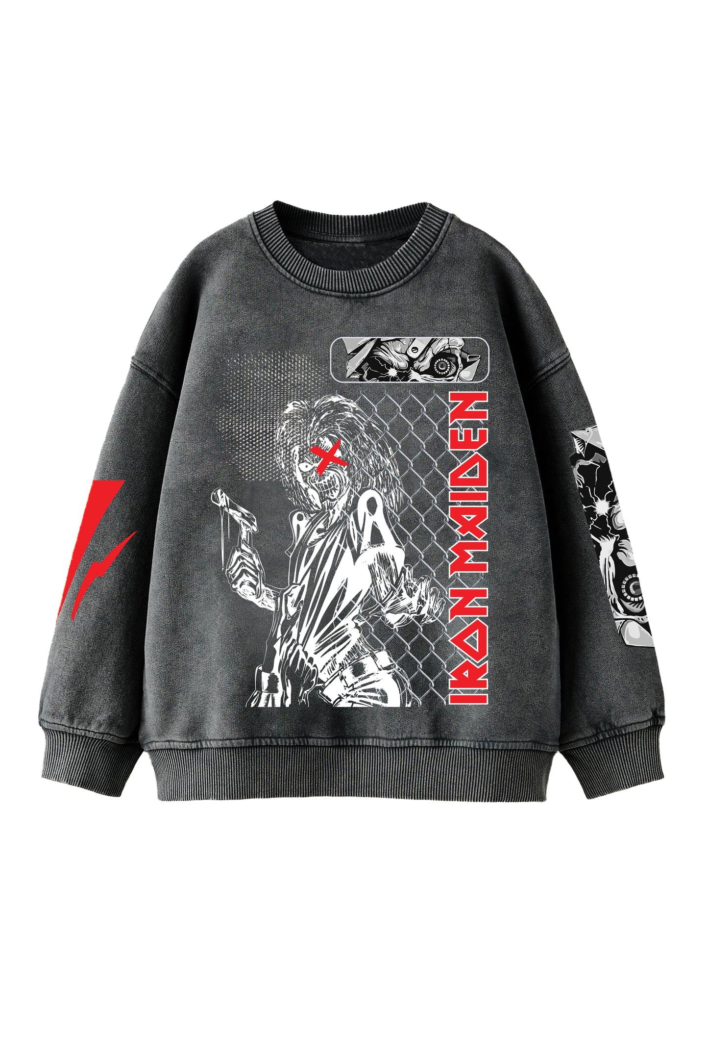 Iron Maiden Designed Oversized Sweatshirt
