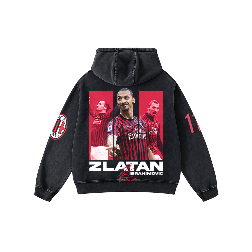 ZLATAN ACID WASH OVERSIZED HOODIE