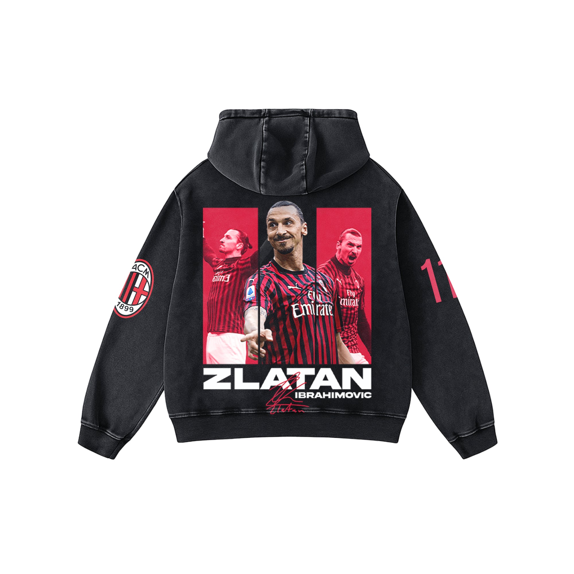 ZLATAN ACID WASH OVERSIZED HOODIE