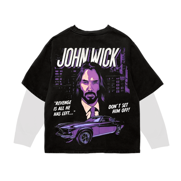 John Wick Full Sleeve Oversized Tee