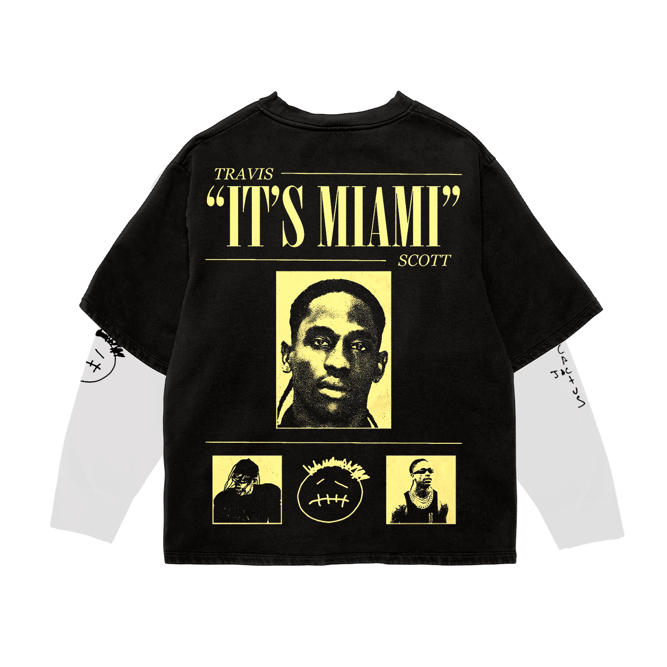 Miami Mugshot Full Sleeve Oversized Tee