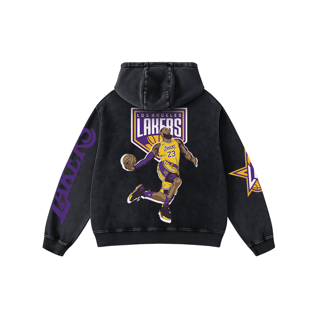 LA Crown 23 Oversized Acid Wash Hoodie