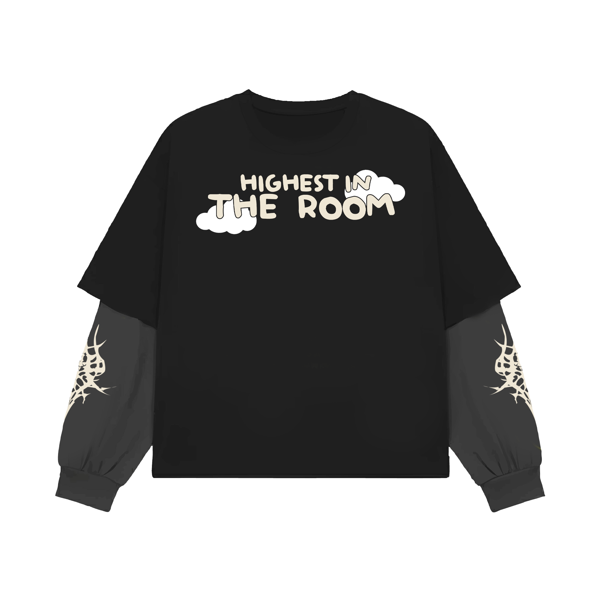 Highest In The Room Designed Oversized Long Sleeve Tee