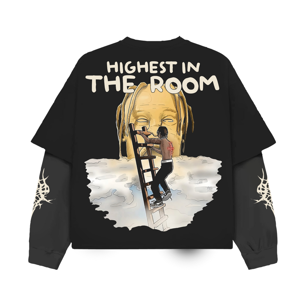 Highest In The Room Designed Oversized Long Sleeve Tee