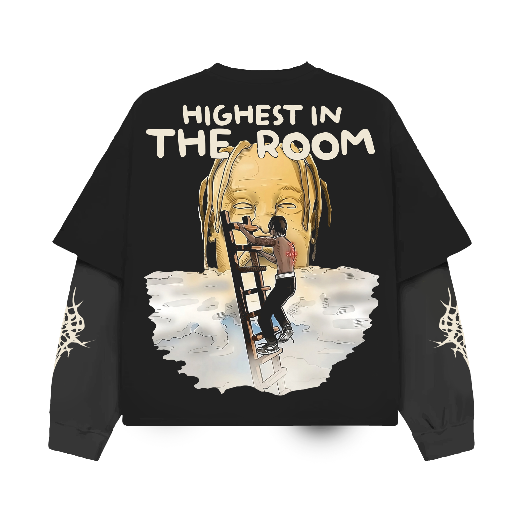 Highest In The Room Designed Oversized Long Sleeve Tee