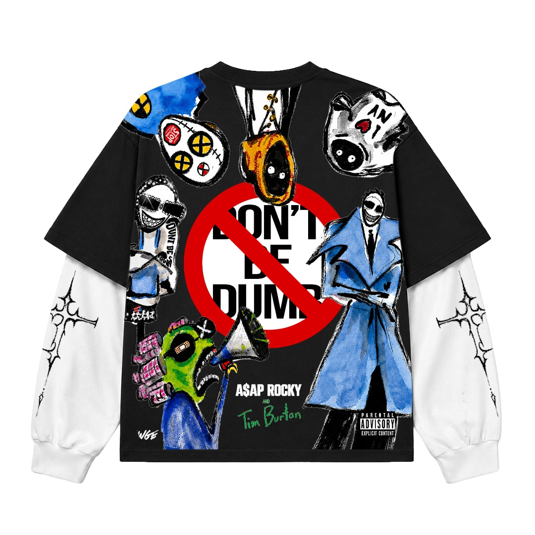 Don't Be Dumb Fake Sleeve Tee