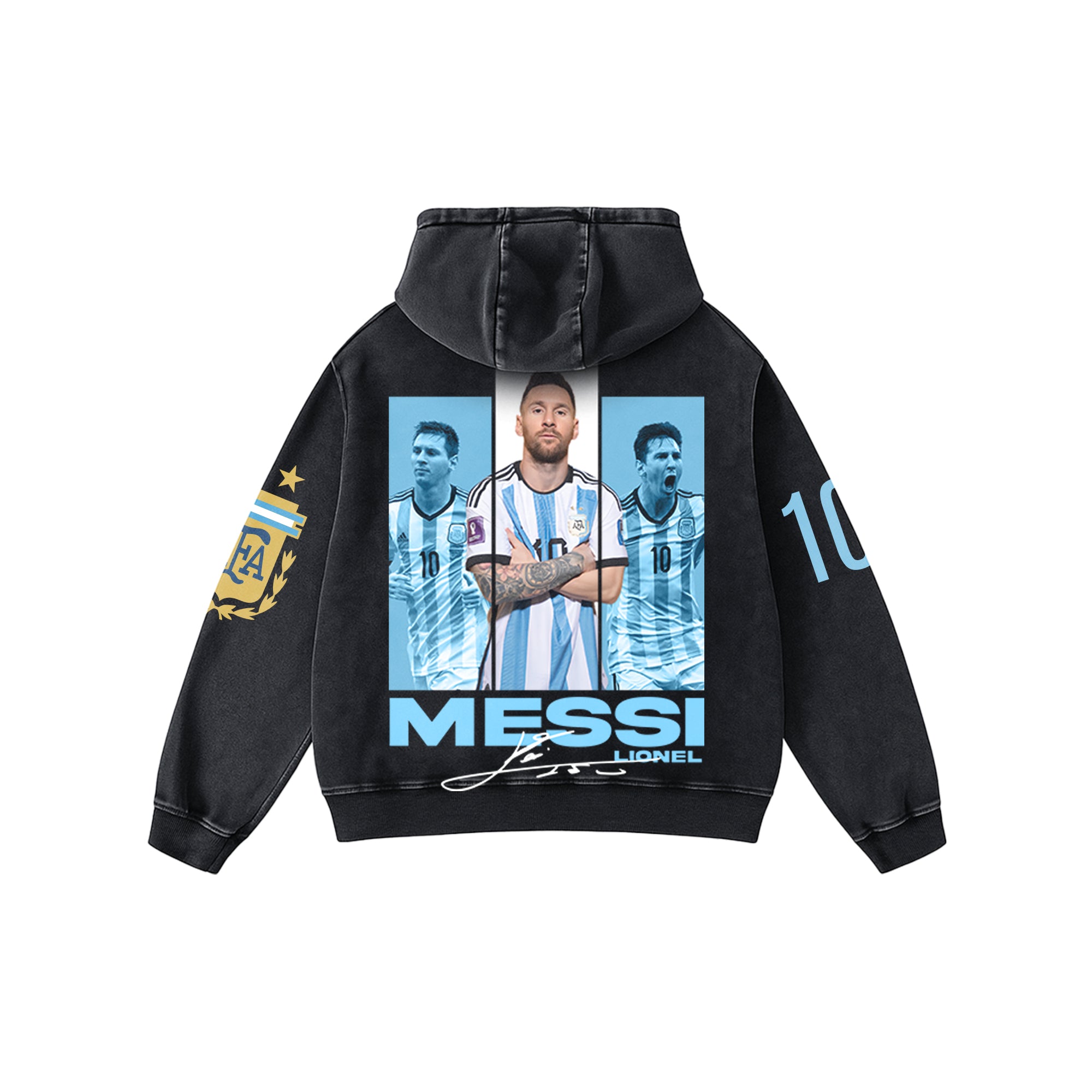 MESSI ACID WASH OVERSIZED HOODIE