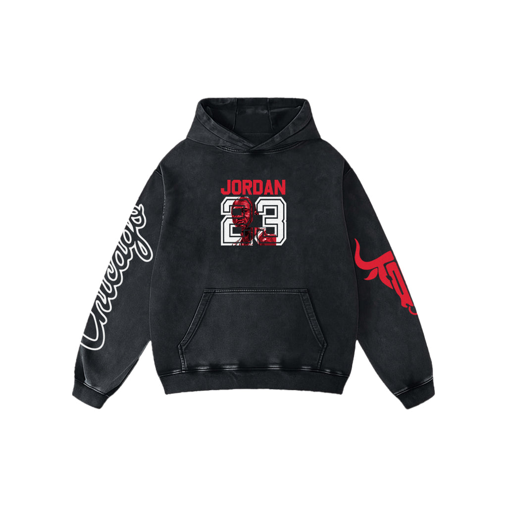 GOAT 23 Oversized Acid Wash Hoodie