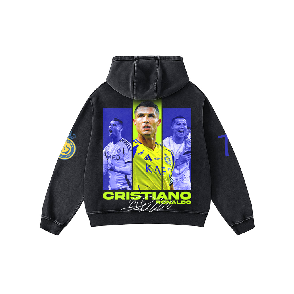 RONALDO ACID WASH OVERSIZED HOODIE