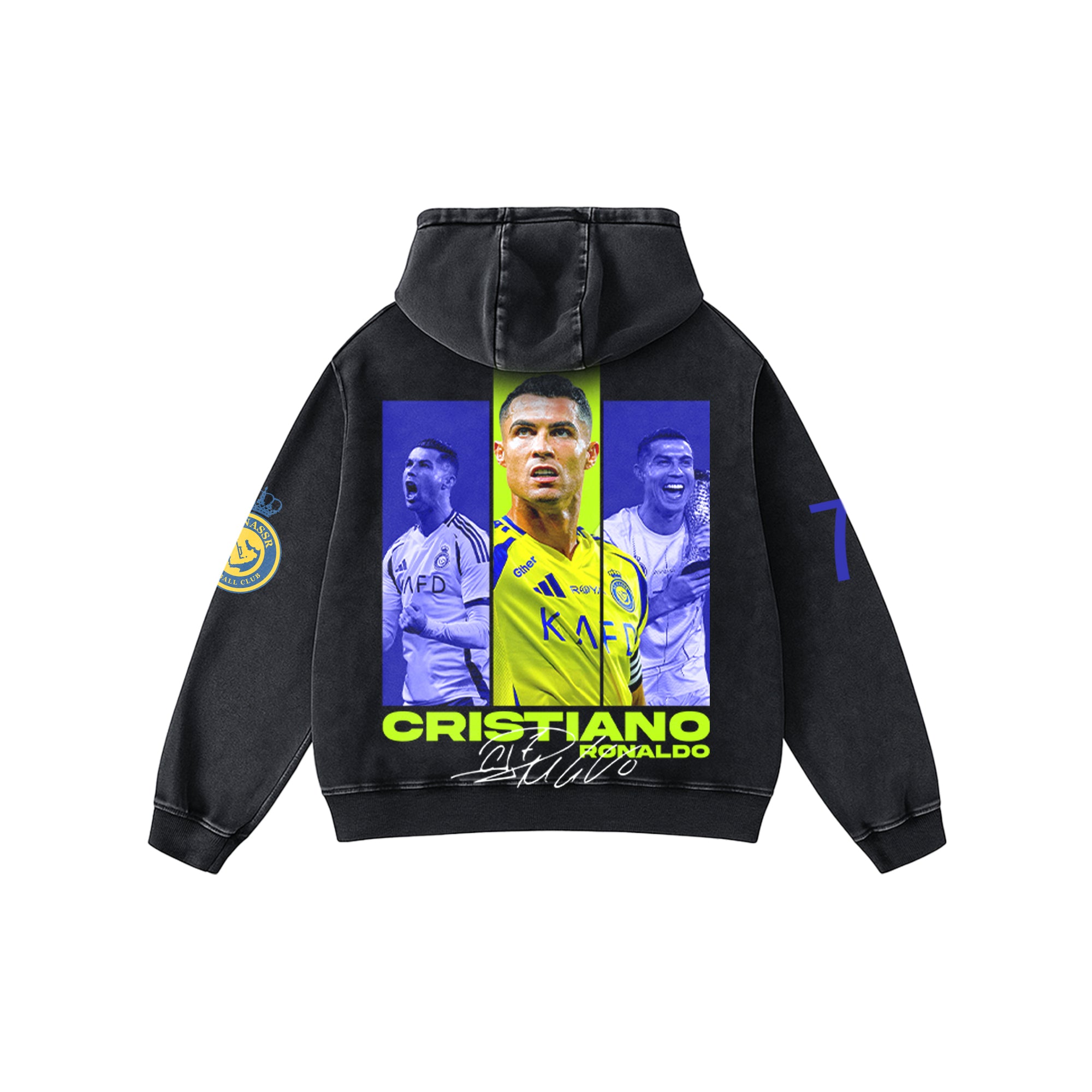RONALDO ACID WASH OVERSIZED HOODIE