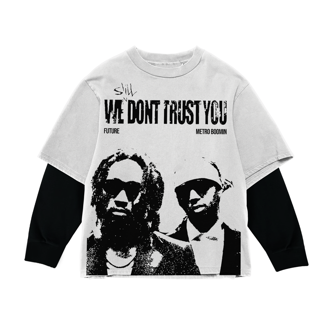 Trust No One Full Sleeve Oversized Tee