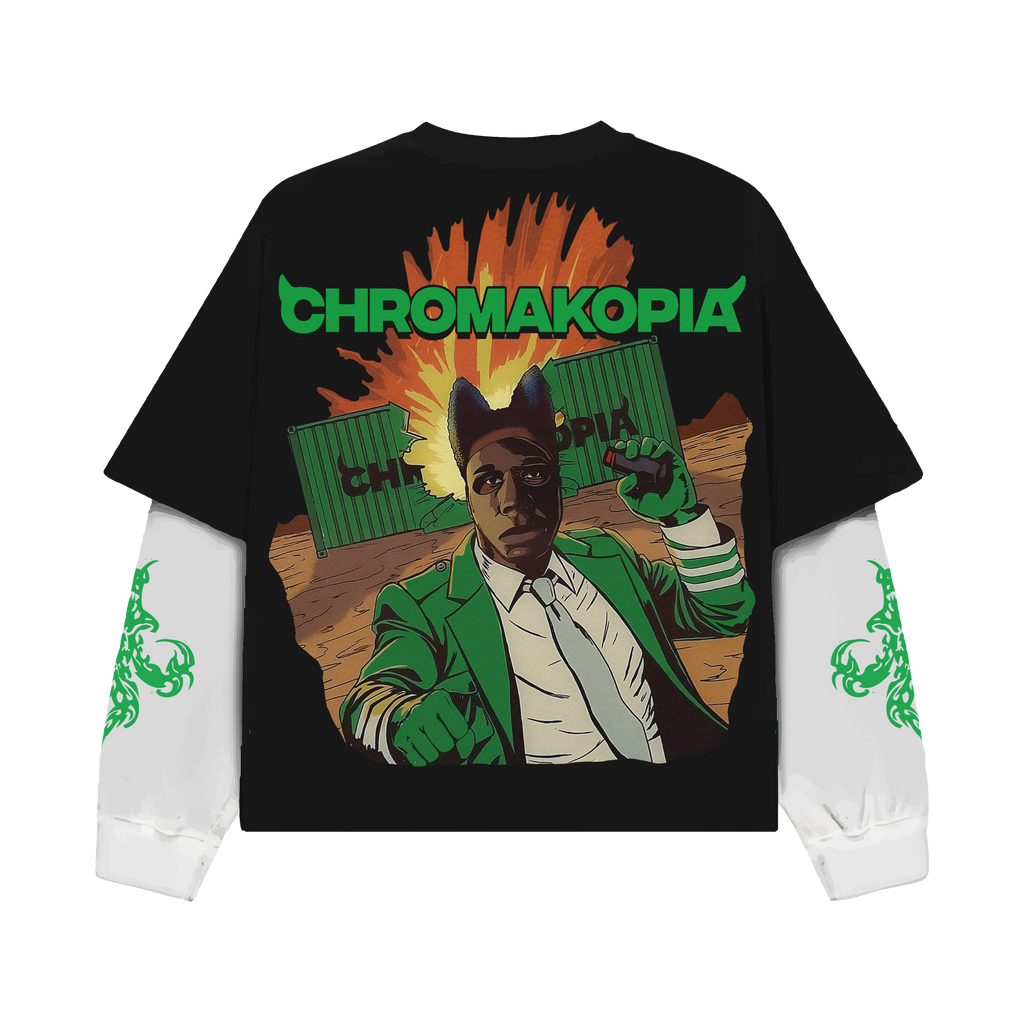 Chromakopia Acid Wash Oversized Long Sleeve Tee