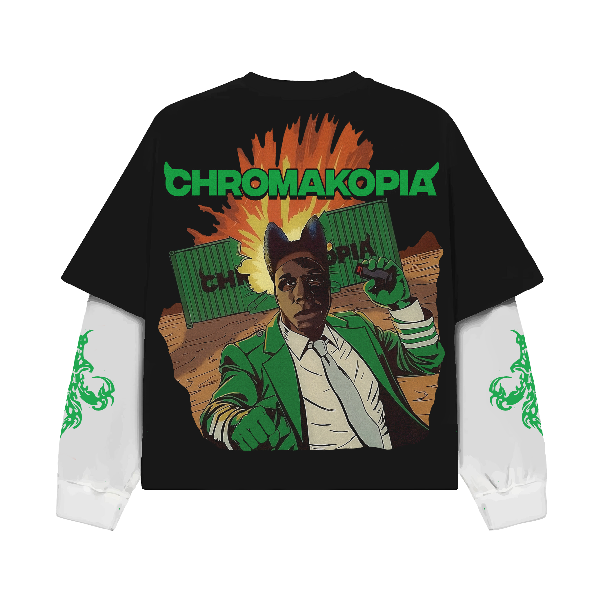 Chromakopia Acid Wash Oversized Long Sleeve Tee