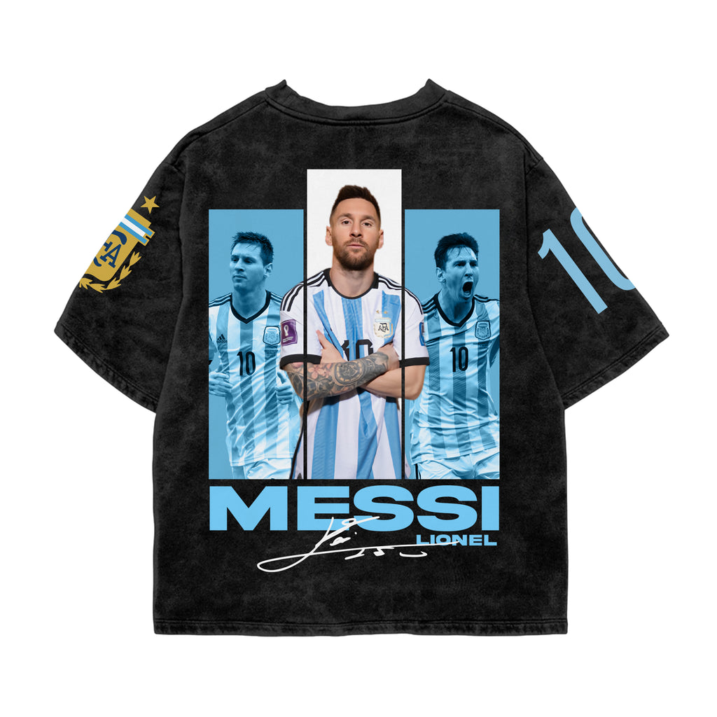 GOAT 10 Argentina Acid Wash Oversized Tee