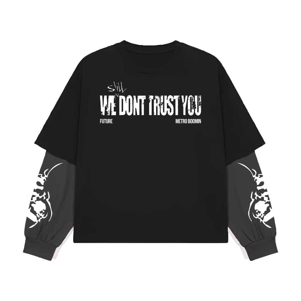 Trust No One Oversized Long Sleeve Tee