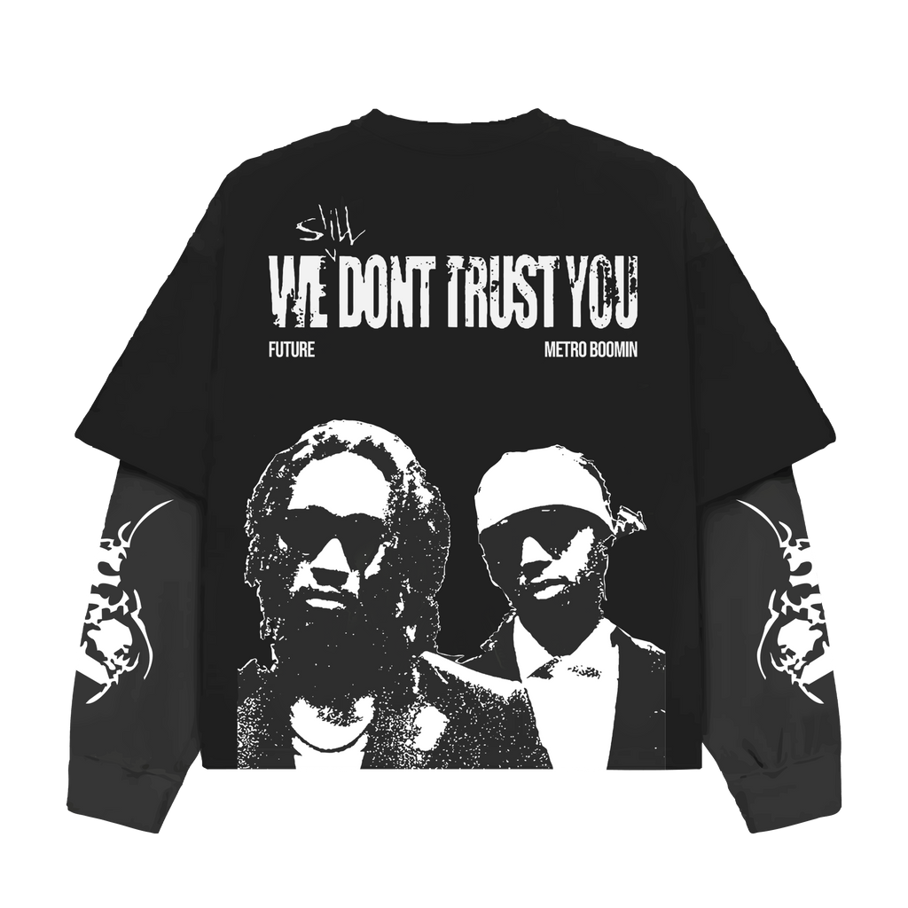 Trust No One Oversized Long Sleeve Tee