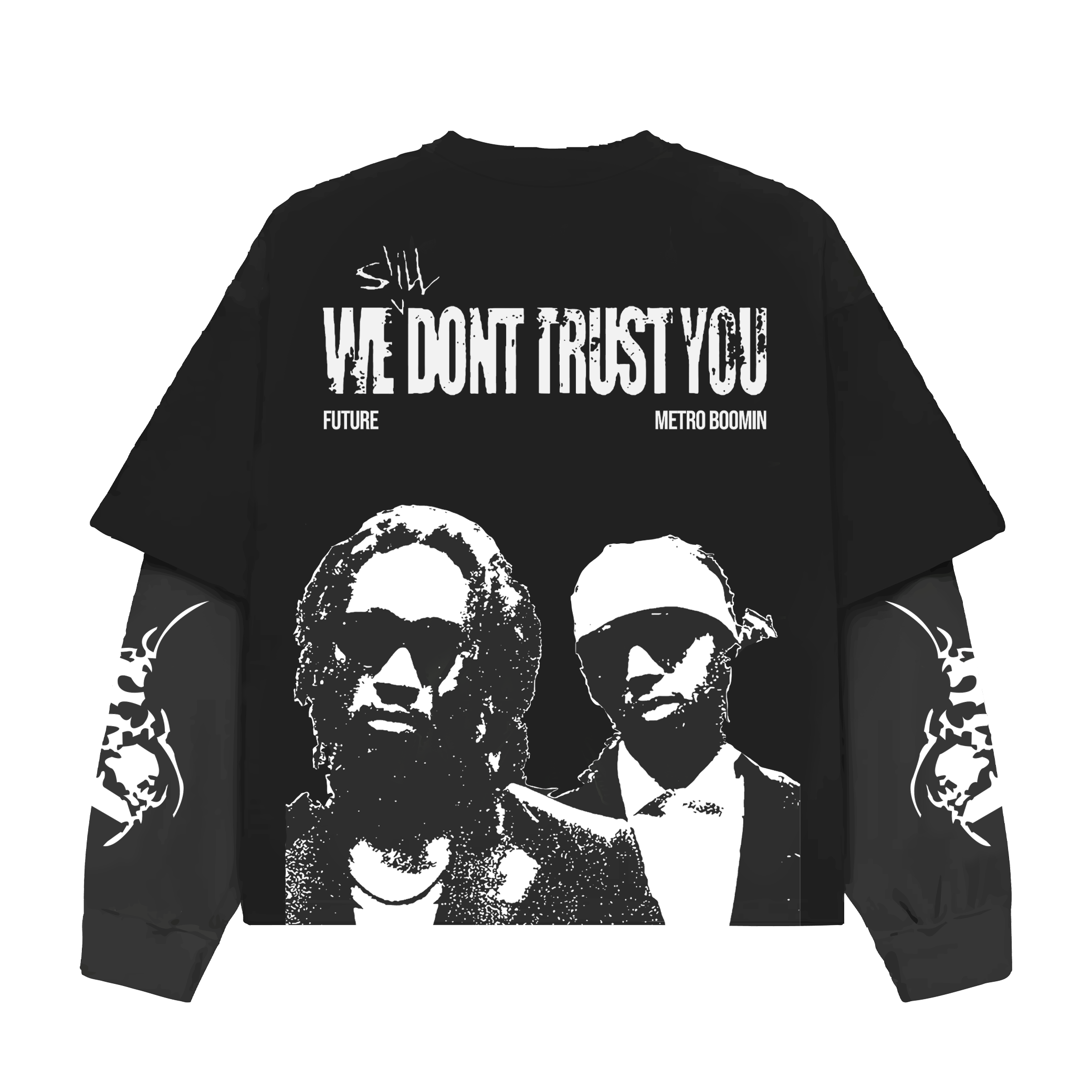 Trust No One Oversized Long Sleeve Tee