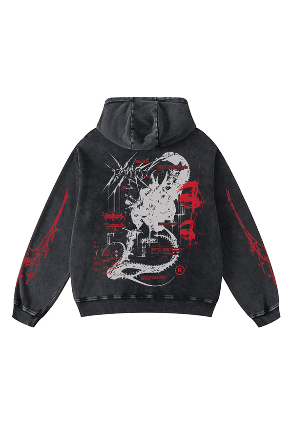 Sinister Designed Oversized Hoodie
