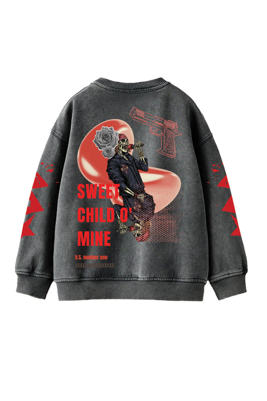 Guns N Roses Designed Oversized Sweatshirt