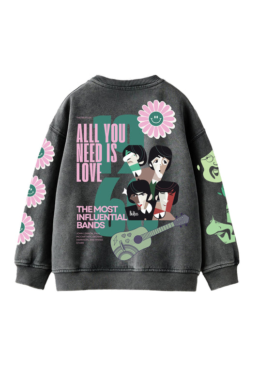 The Beatles Designed Oversized Sweatshirt