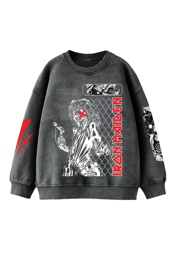 Iron Maiden Designed Oversized Sweatshirt