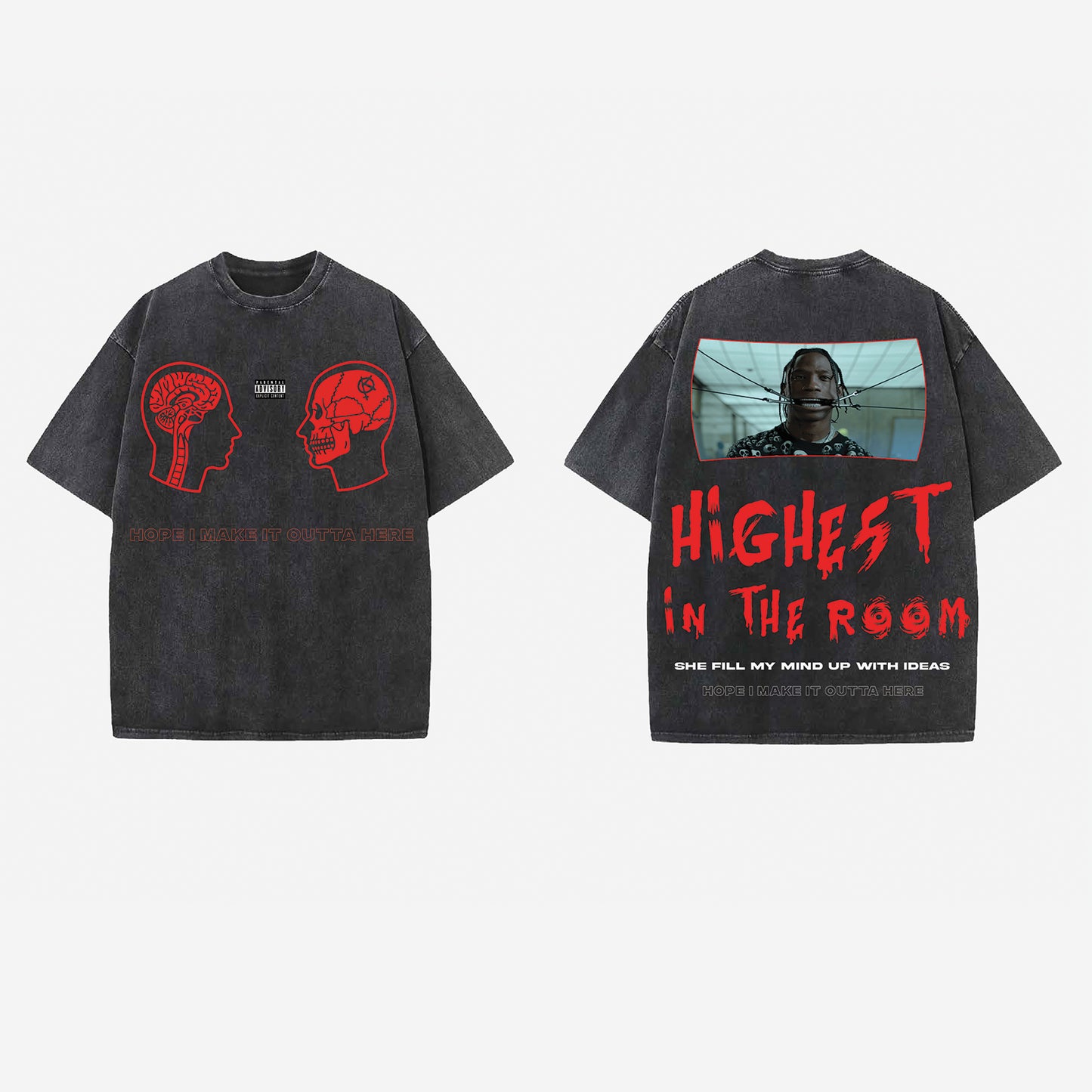 Highest In The Room Designed Oversized T-shirt