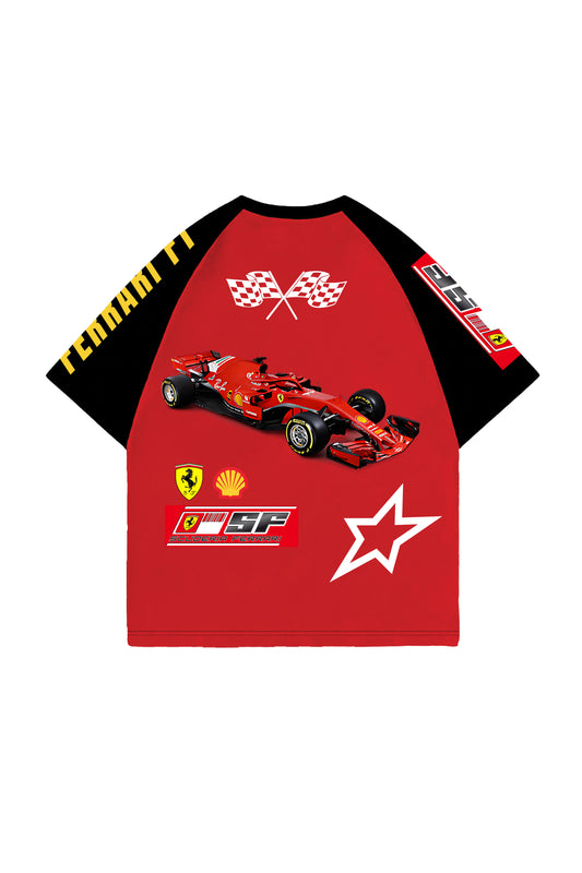 Ferrari Ranglan Designed Oversized T-shirt