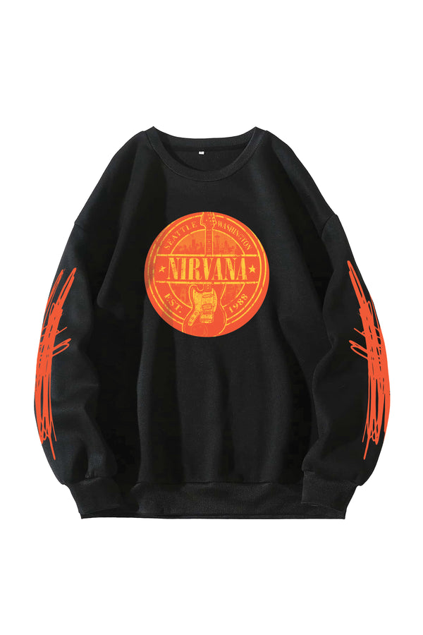 Nirvana Designed Oversized Sweatshirt