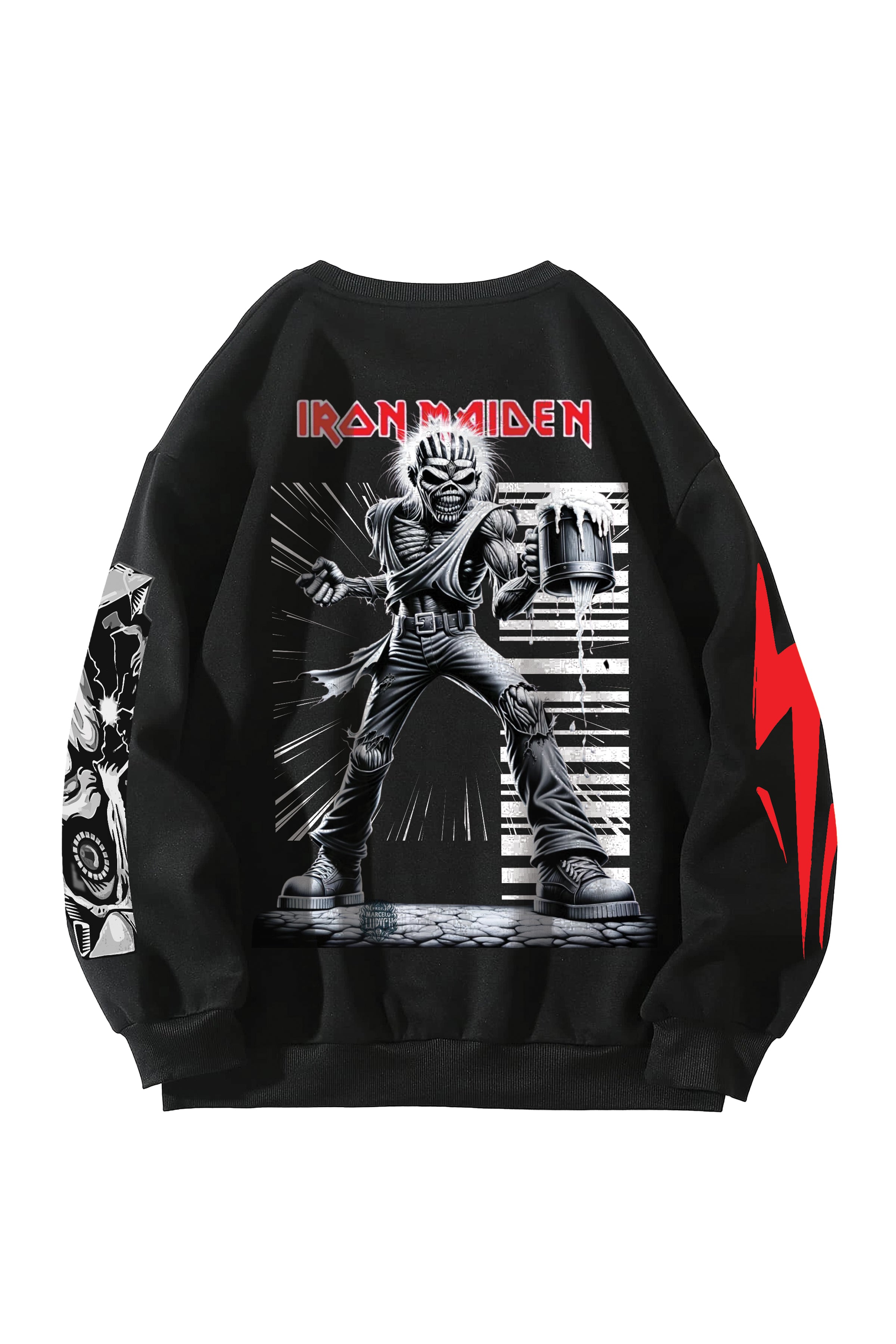 Iron Maiden Designed Oversized Sweatshirt