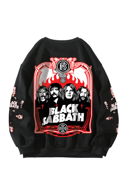 Black Sabbath Designed Oversized Sweatshirt