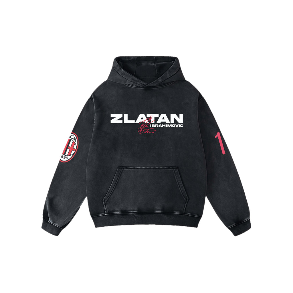 ZLATAN ACID WASH OVERSIZED HOODIE