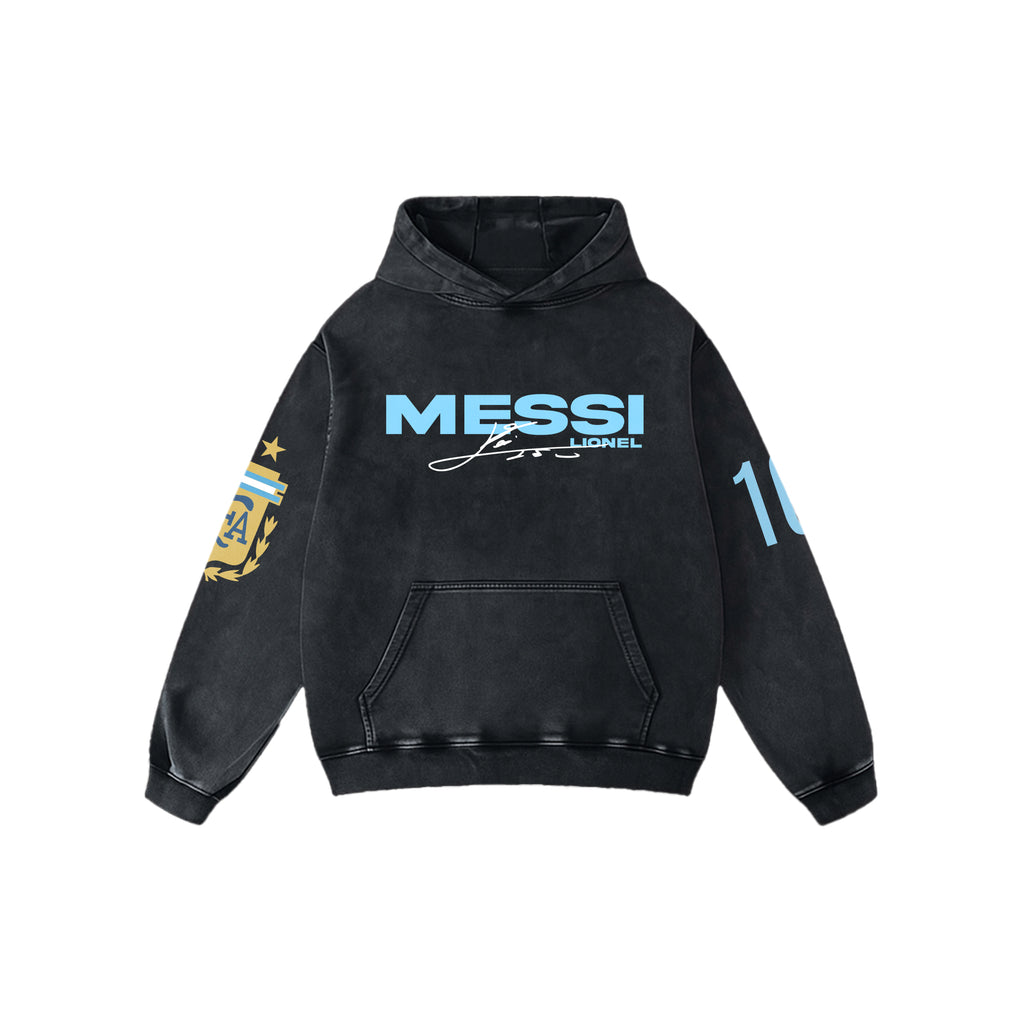 MESSI ACID WASH OVERSIZED HOODIE