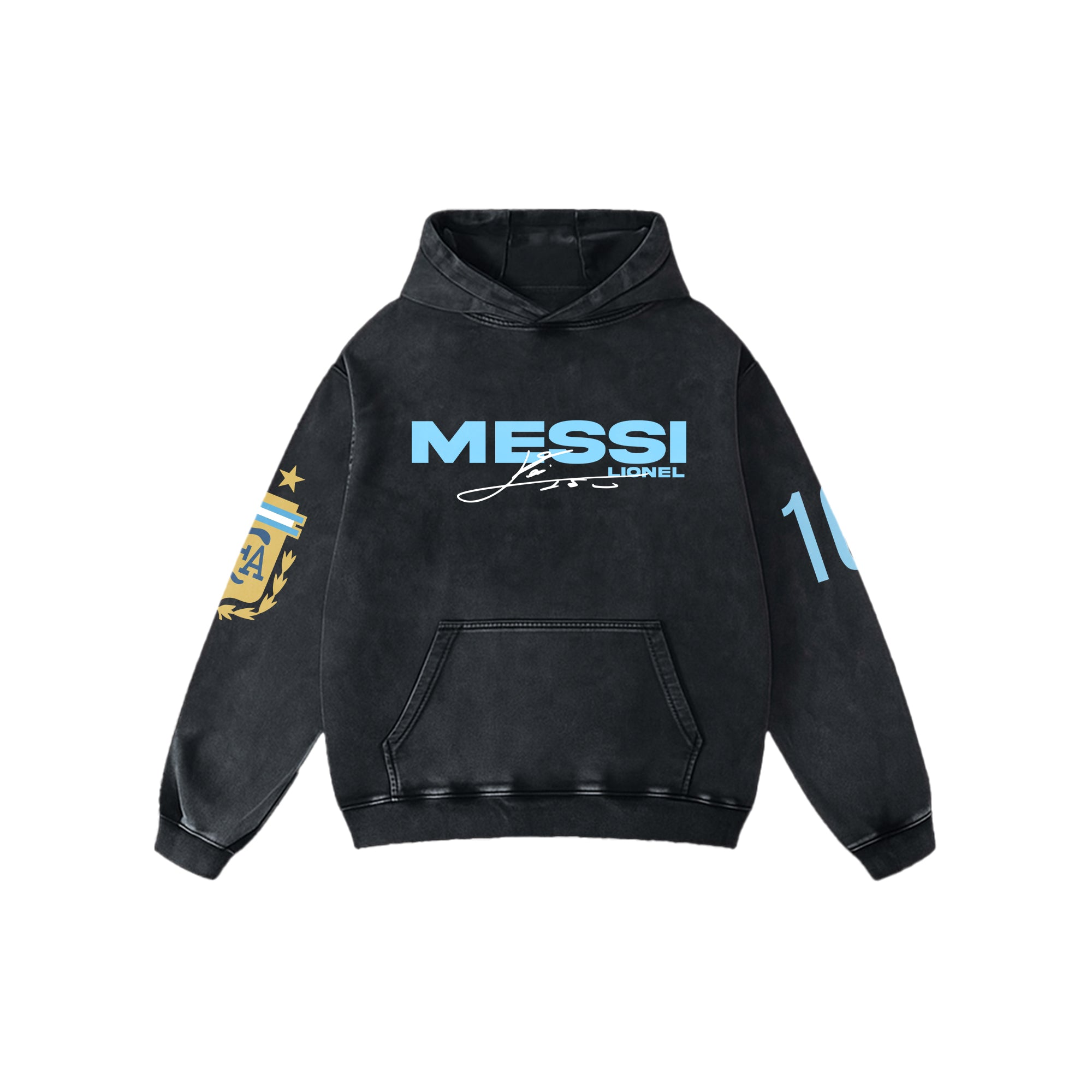 MESSI ACID WASH OVERSIZED HOODIE