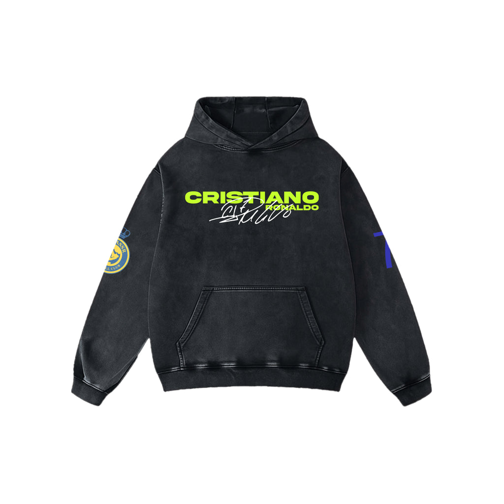 RONALDO ACID WASH OVERSIZED HOODIE