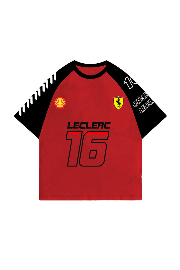 Leclerc Ranglan Designed Oversized T-shirt