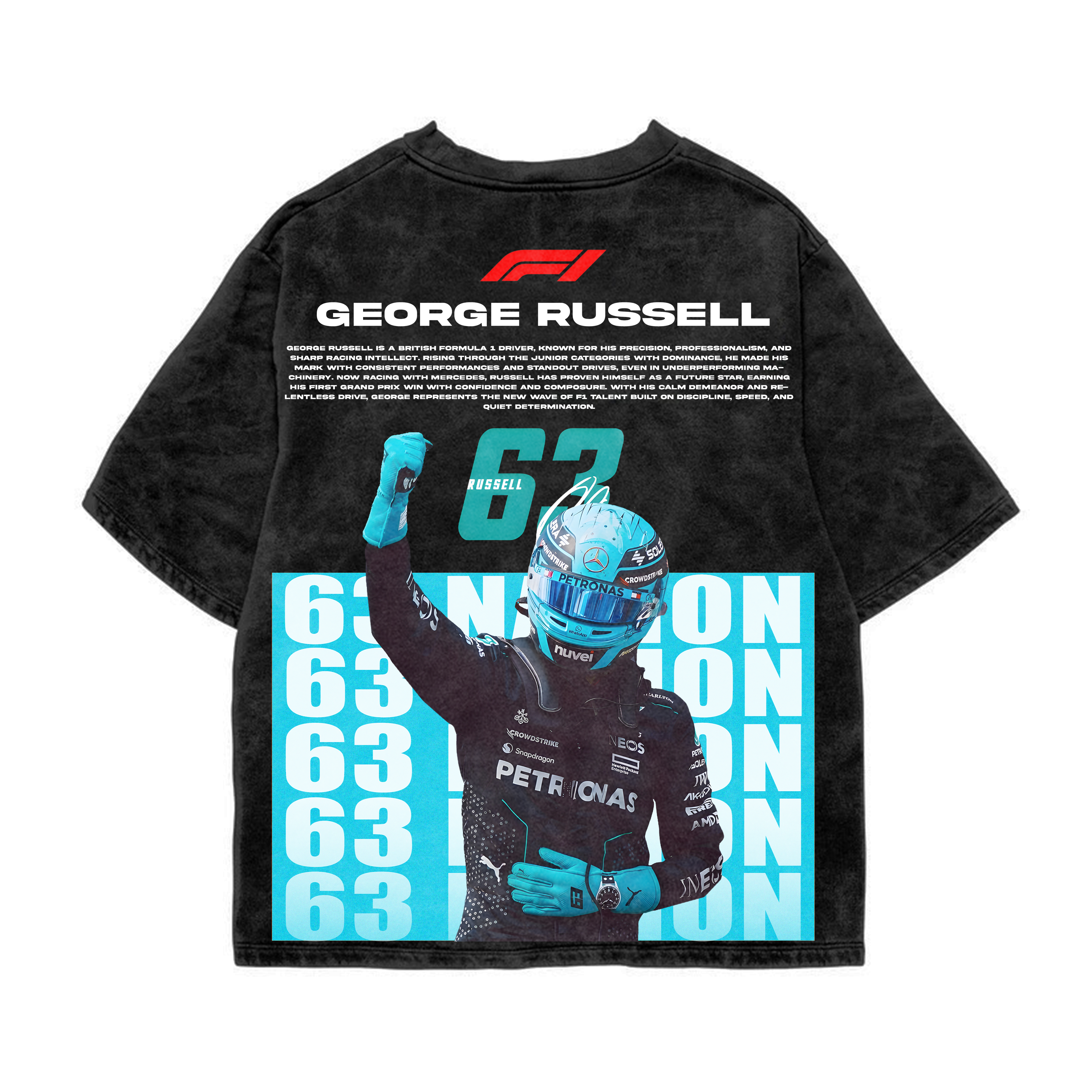 GRVictory Acid Wash Oversized Tee