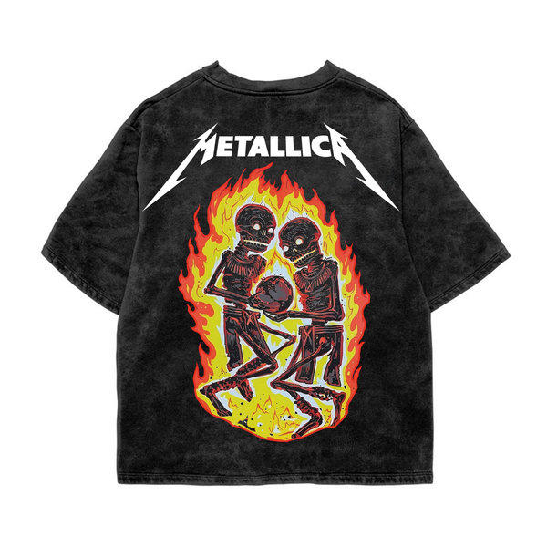 Metallica Acid Wash Oversized Tee