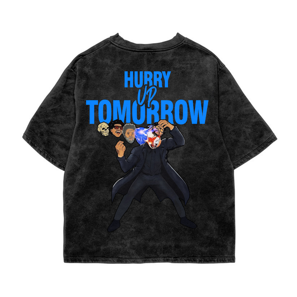 Hurry Up Tomorrow Acid Wash Oversized Tee