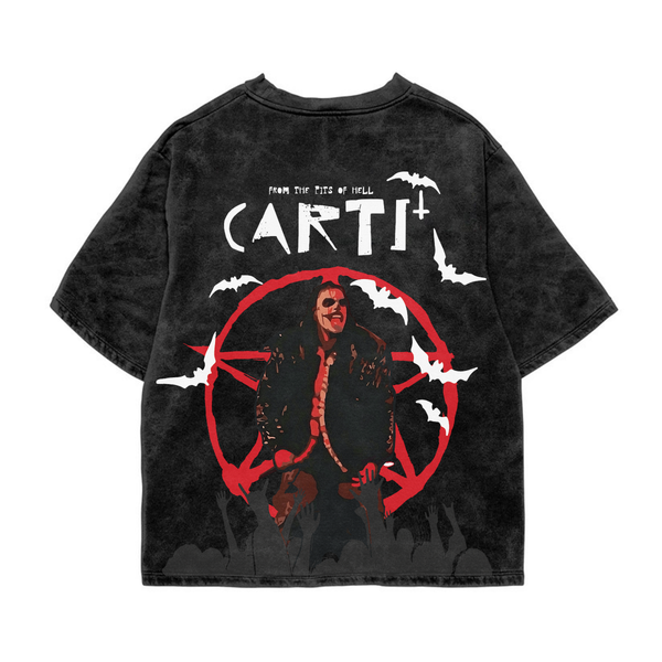 Playboy Carti Acid Wash Oversized Tee