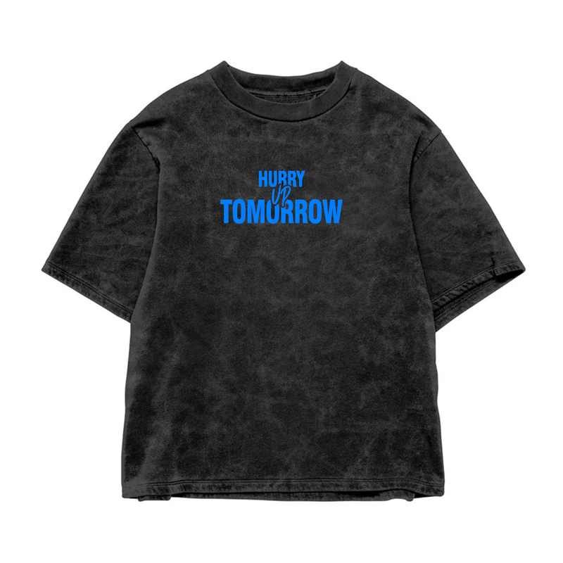 Hurry Up Tomorrow Acid Wash Oversized Tee