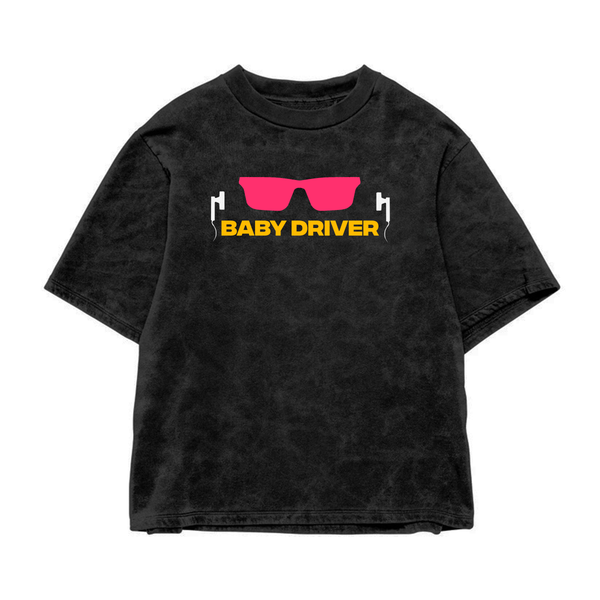 Baby Driver Acid Wash Oversized Tee