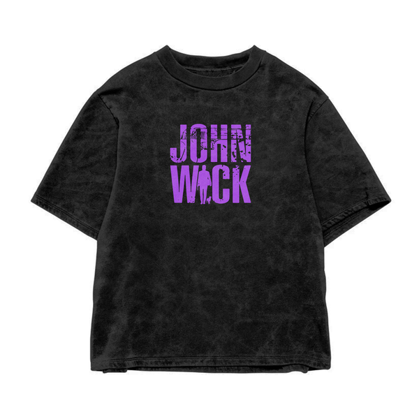 John Wick Acid Wash Oversized Tee