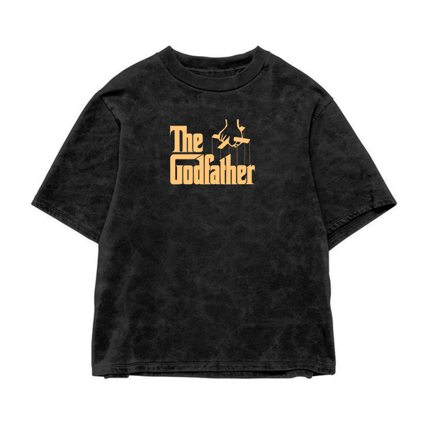 Godfather Acid Wash Oversized Tee