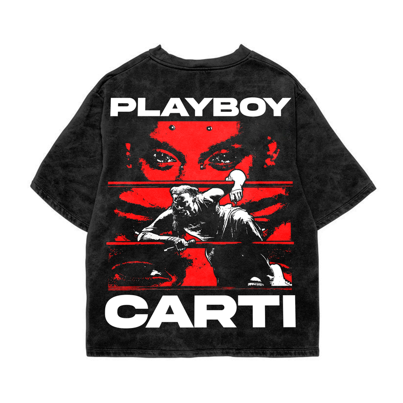 Vamp Carti Acid Wash Oversized Tee