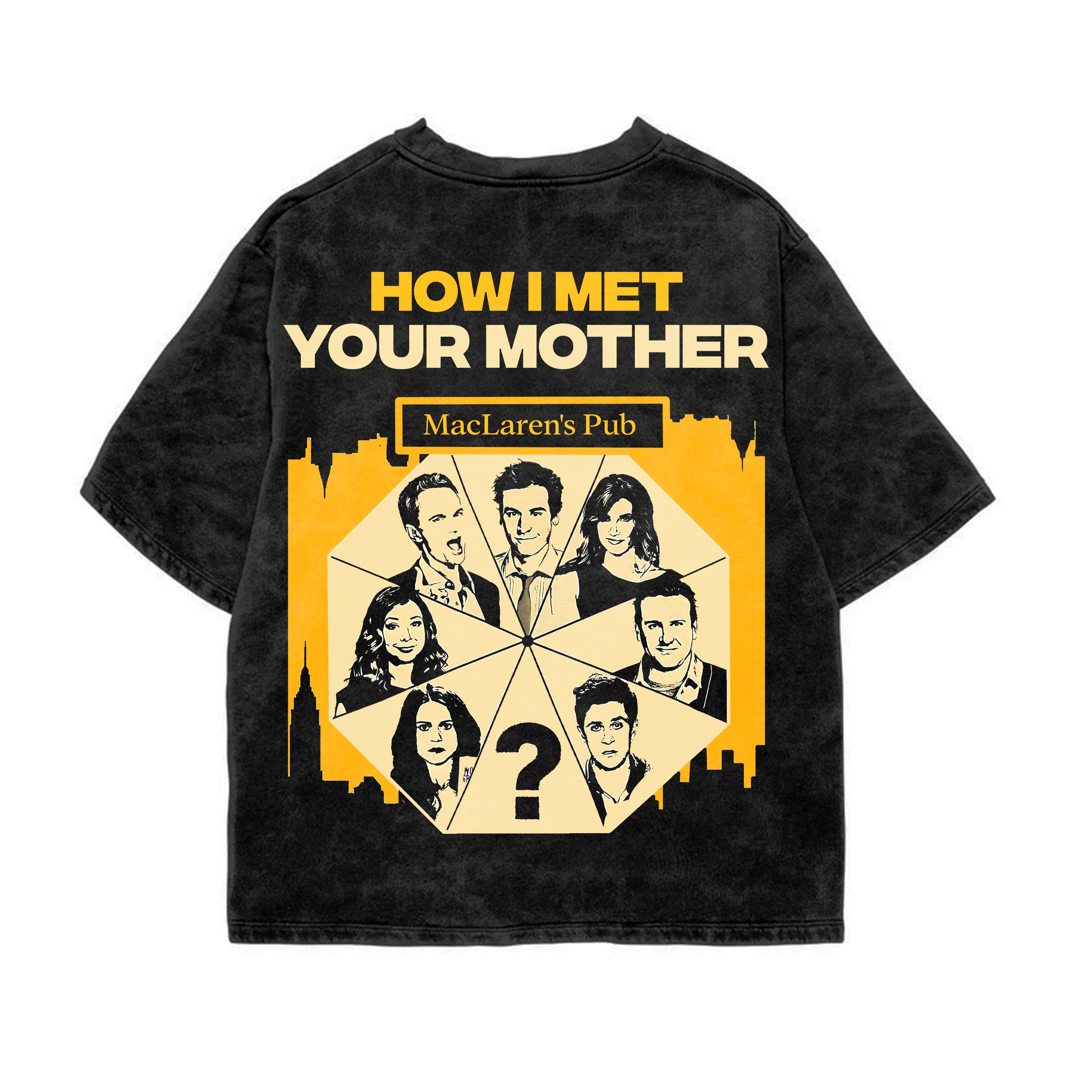 HIMYM Acid Wash Oversized Tee