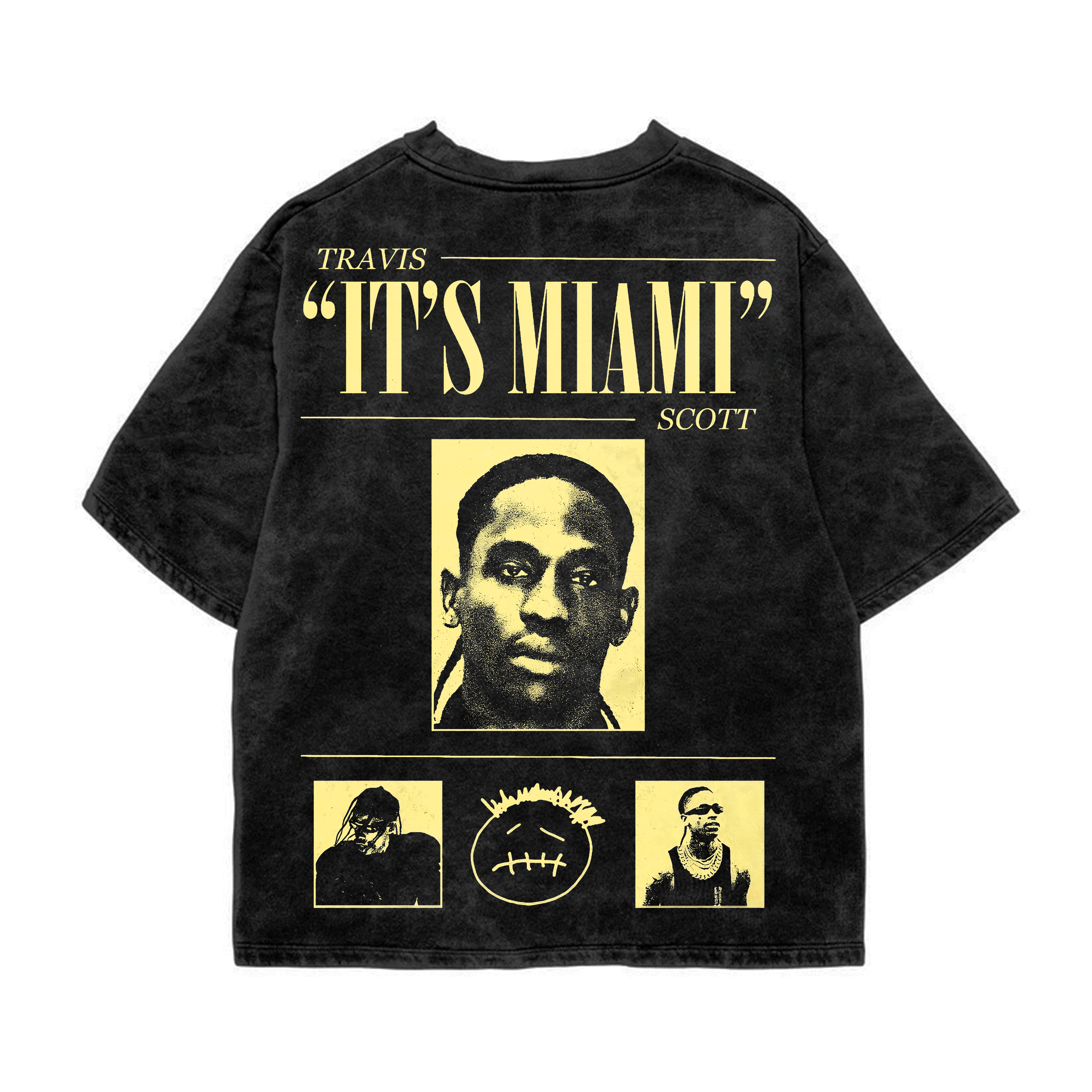 Miami Mugshot Acid Wash Oversized Tee