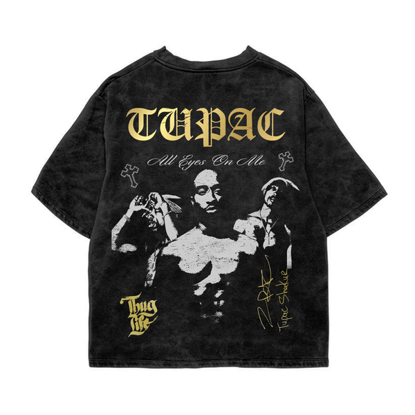 Thug Life Acid Wash Oversized Tee
