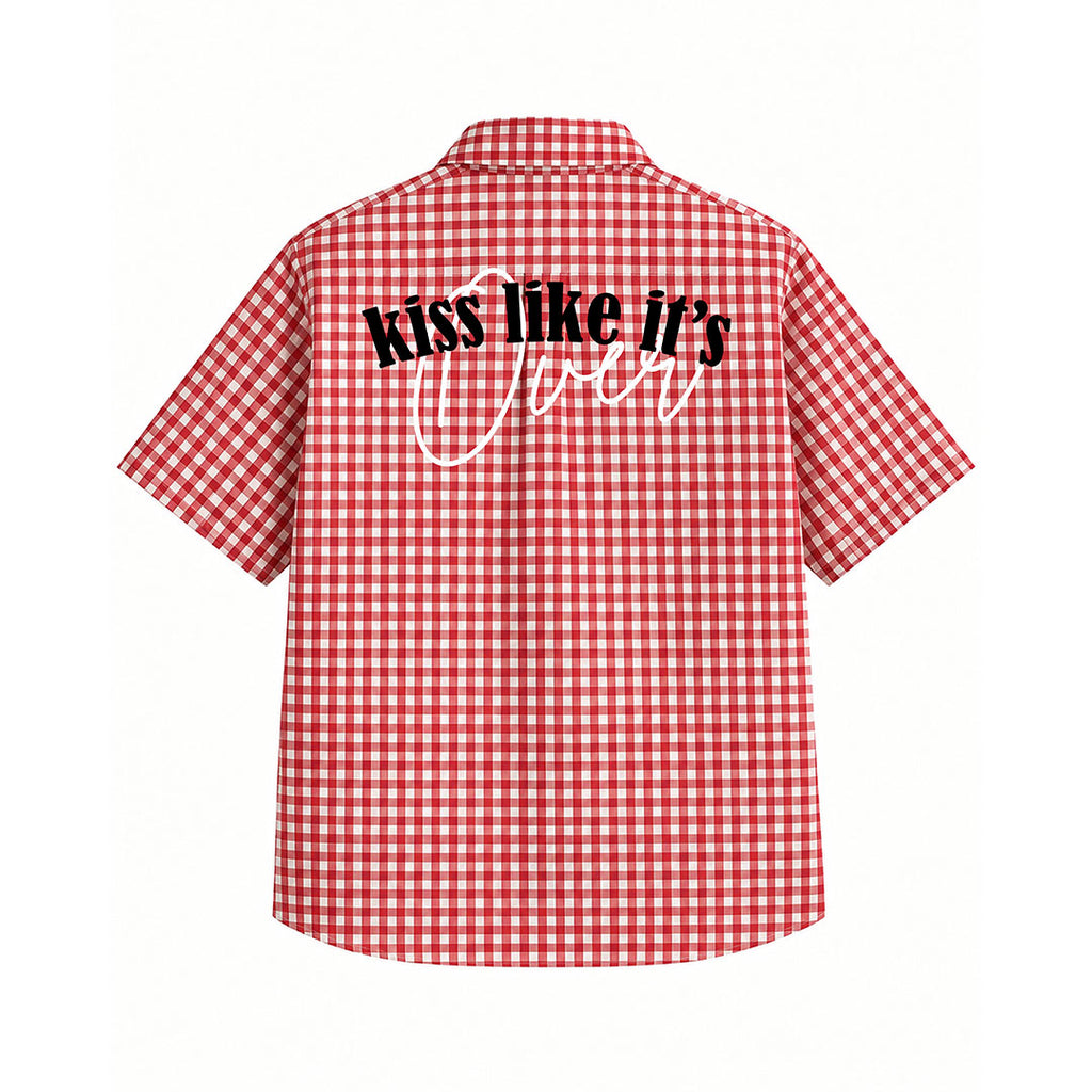 Kiss Like It’s Over Red Picnic Oxford Shirt