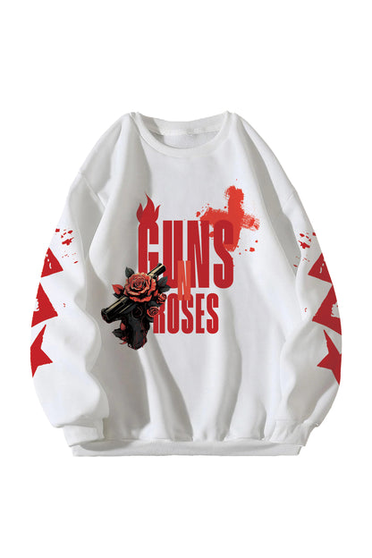 Guns N Roses Designed Oversized Sweatshirt