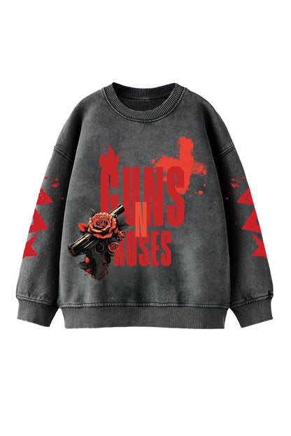 Guns N Roses Designed Oversized Sweatshirt